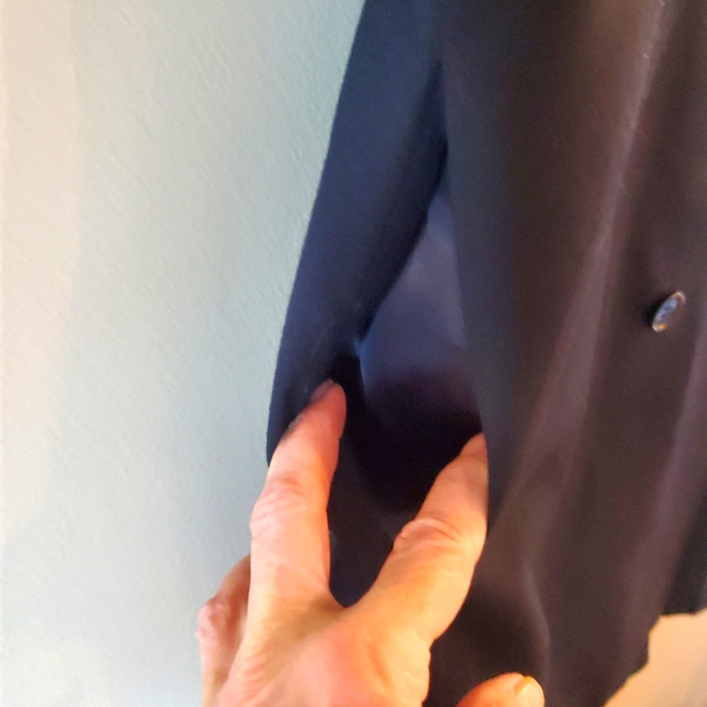 Vintage 90s Airline Flight Stewardess Uniform Dress Sz 6P Black with Yellow Trim - Picture 6 of 10